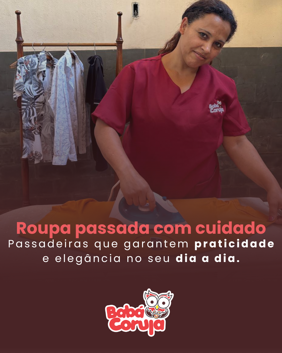 Roupa passada com cuidado